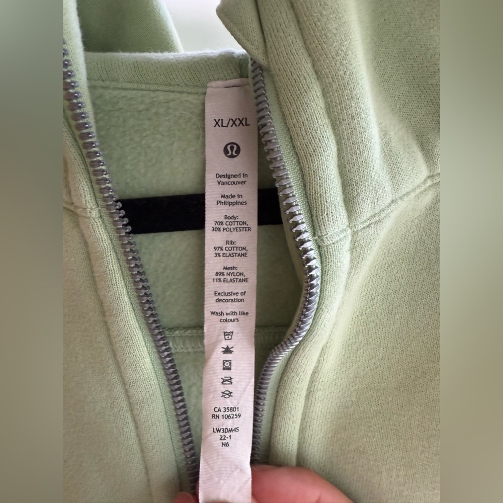 Lululemon Scuba Oversized Half-Zip Hoodie Creamy Mint - Picture 6 of 7
